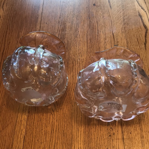 Twos Company Hand Blown Pink Pumpkin Shaped Vases - Picture 8 of 8